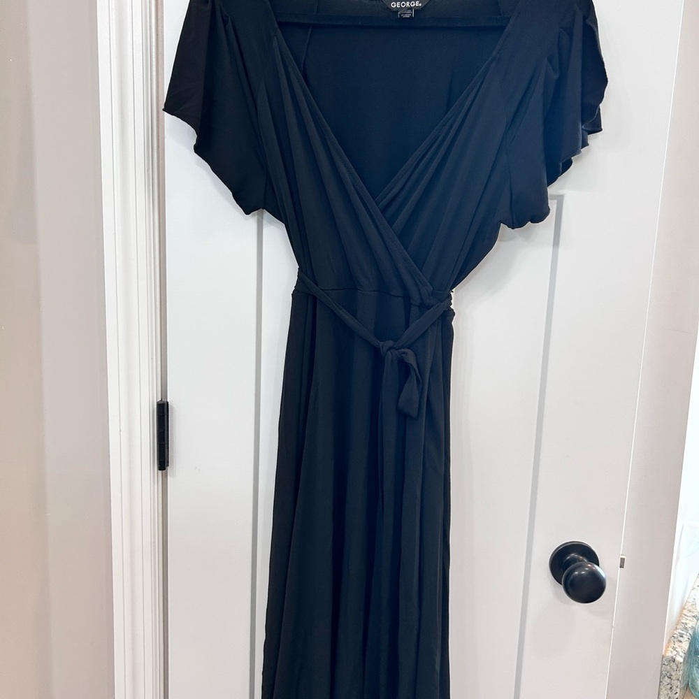 George Black Maxi Wrap Dress